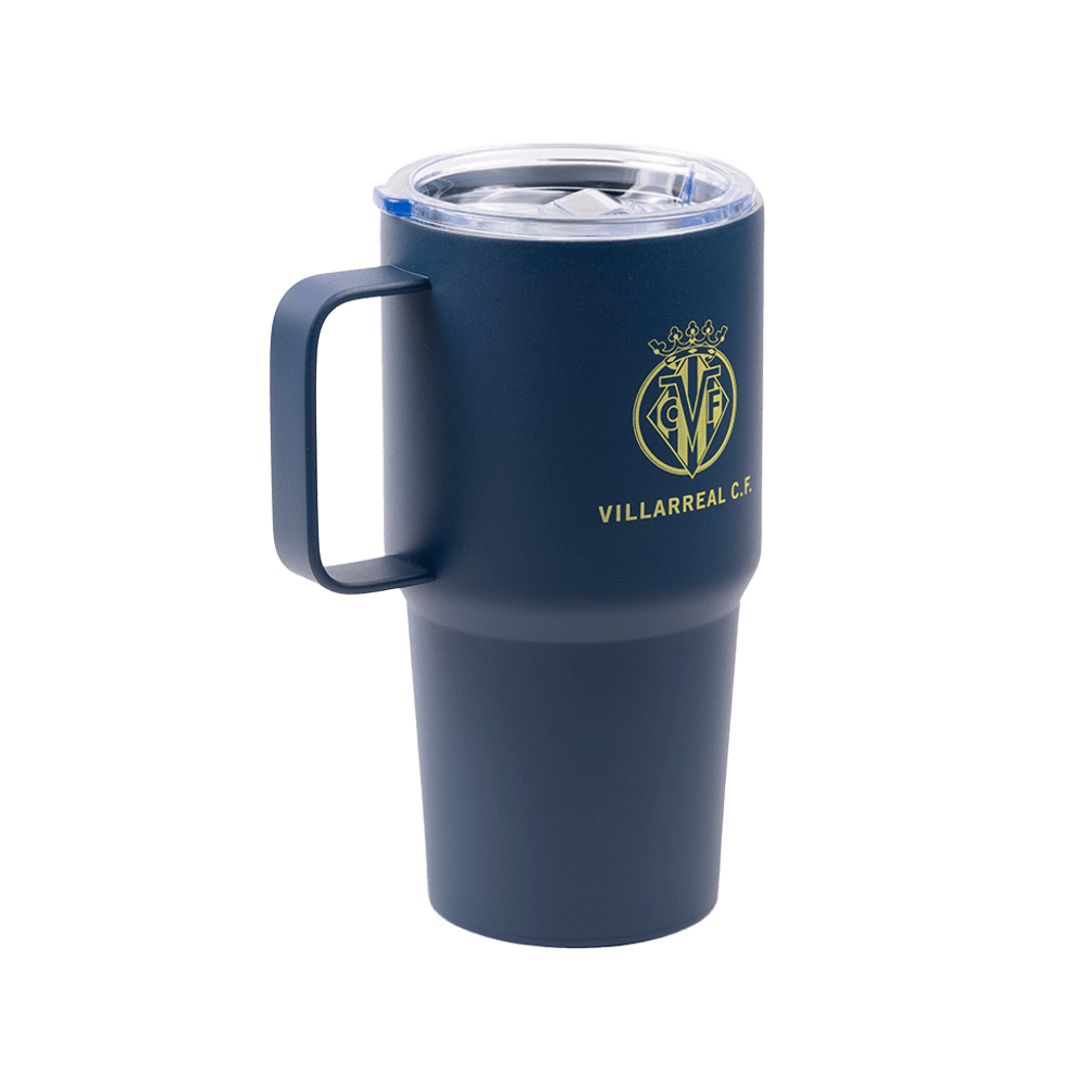 Termo Villarreal CF 600 ml Azul Marino con Asa