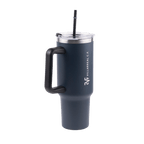 Termo Villarreal CF 1,2 L Azul Marino con Asa y Pajita