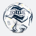 Balón Joma Villarreal CF blanco y marino, vista con el logo de Joma