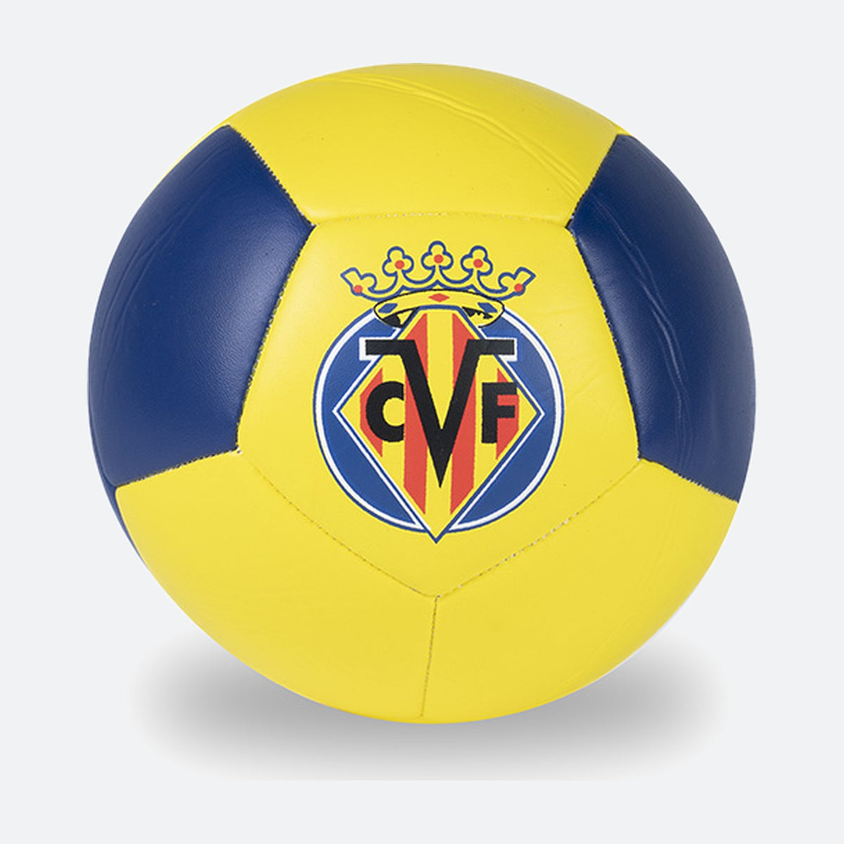 Mini balón Villarreal CF amarillo y azul con escudo
