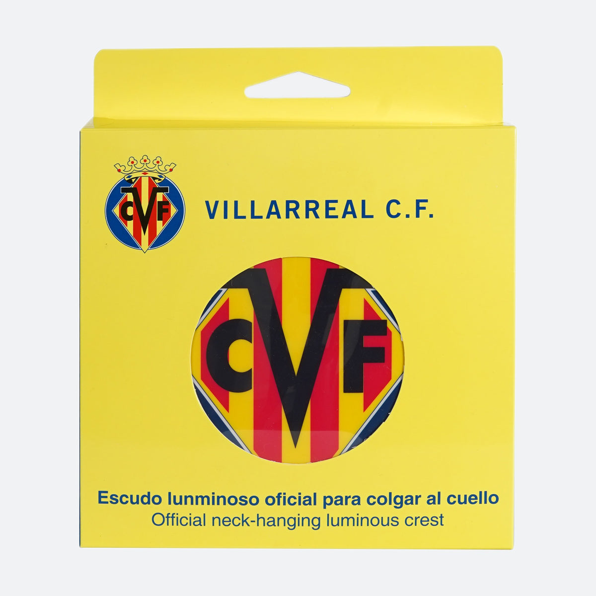 Caja del Escudo Luminoso para Colgar al Cuello Villarreal CF