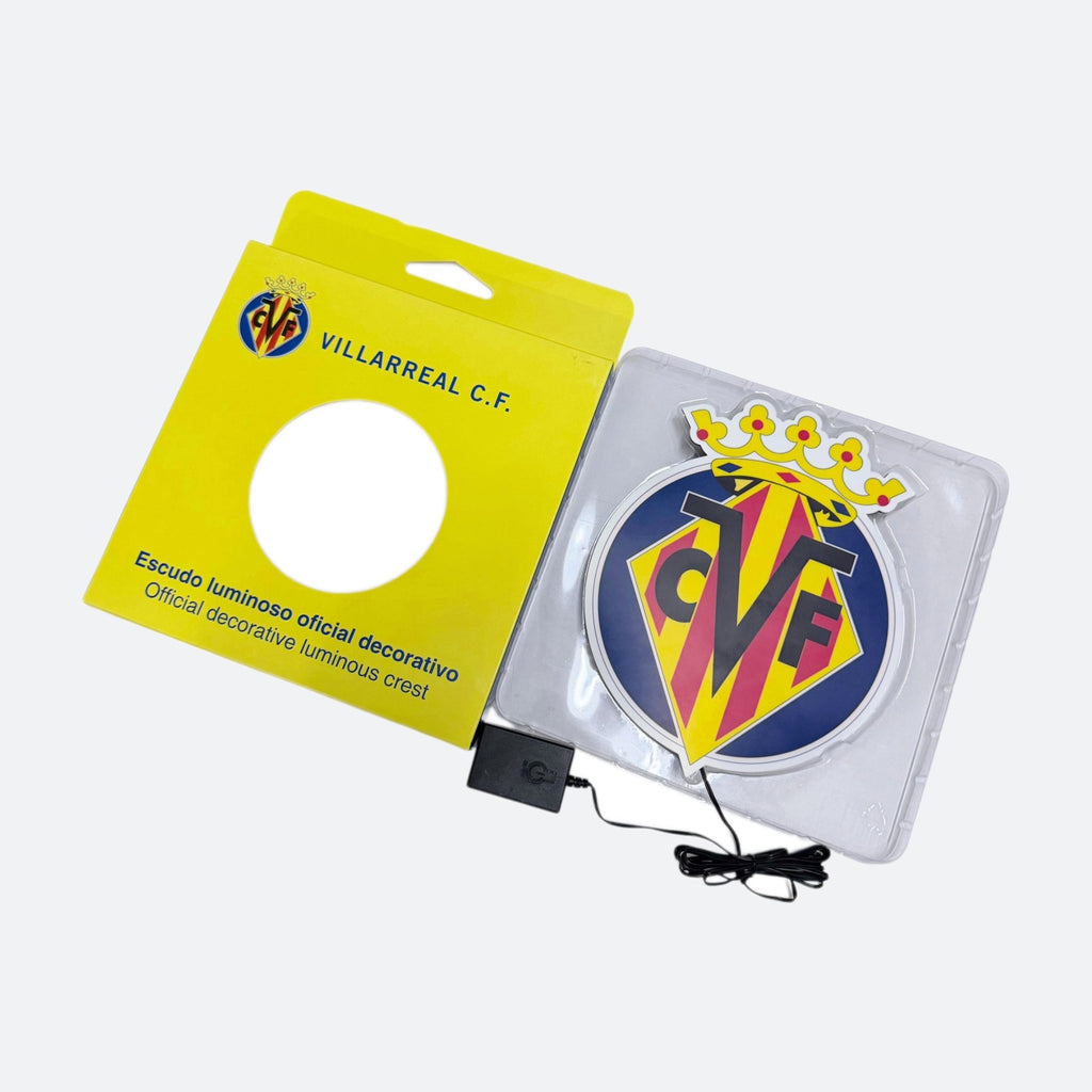 Escudo Luminoso Decorativo Villarreal CF con caja e inversor USB