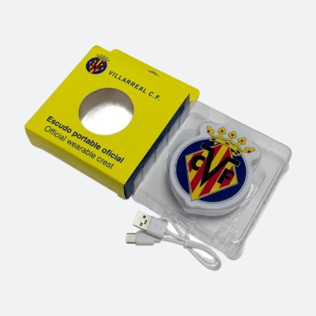 Escudo Luminoso Portable Villarreal CF con caja y cable USB-C